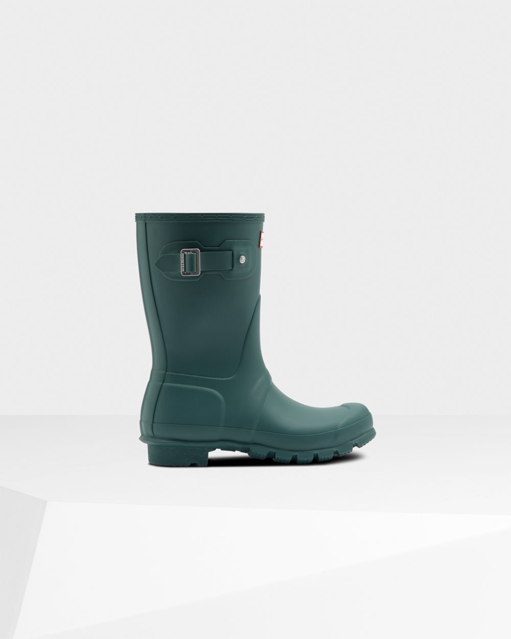 Womens Hunter Short Rain Boots Green - Original - 7095428-HC